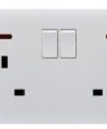 13A 2 Gang DP Socket with Neon