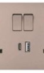 13A 2 Gang DP Socket with Neon USB Type A+C - Image 4