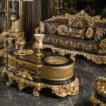 Aurelia Imperial Gold Living Room Set