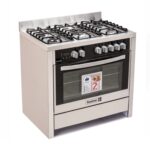 90X60 5 Gas (1WOK) With Oven, Grill, Full Auto Ignition  Inox  Finish