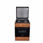 60X60 4 Gas Burners With Gas Oven, Grill, Burner Ignition  Wood Finish