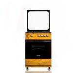 60X60 3 Gas Burners( 1Wok) 1 Hot Plate Wood Finish