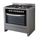 90X60 4 Gas  2 Hotplate With Gas Oven, Gas Grill, Full Auto Ignition  Matt Black  Finish