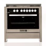 90X60 4 Gas  2 Hotplate With Gas Oven, Gas Grill, Full Auto Ignition  SS Finish