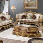 Aurelia Cream & Gold Living Room Set