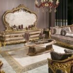 Plum & Gold Royal Reflection Living Room Set