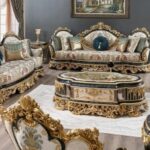 Majestic Ebony & Gold Imperial Living Room Set