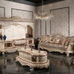 Regal Pearl & Gold Classic Living Room Set