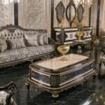 Baroque Noir & Ivory Royal Living Room Set