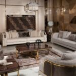 Solara Cream & Walnut Lounge Suite